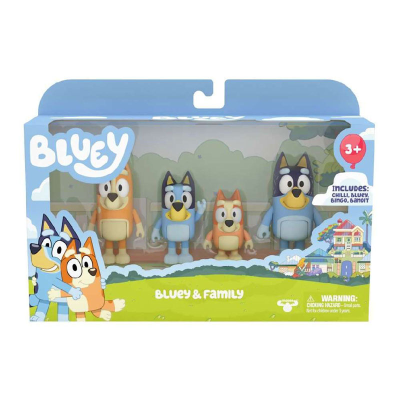 Giochi Preziosi Bluey Φιγούρες 4 Pack 6cm - Family Figure Set 13009