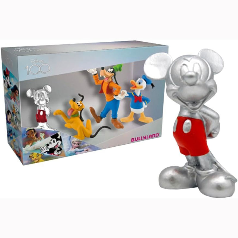 Bullyland Παιχνίδι Μινιατούρα Disney 100th Anniversary Platinum (Σετ των 4 τεμαχίων) 15150