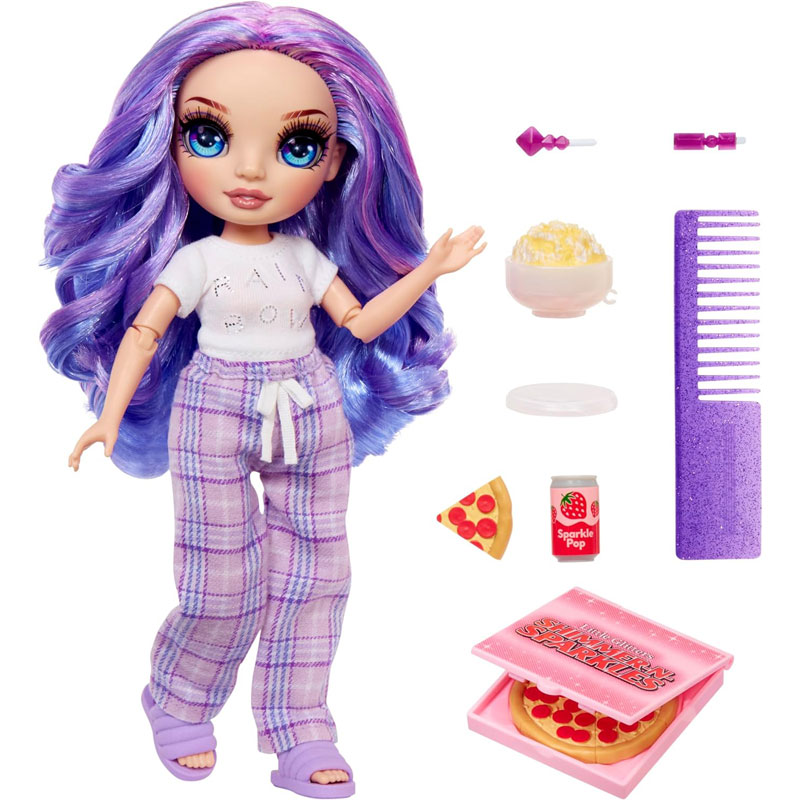 MGA Entertainment Rainbow High Junior PJ Party - Violet (Purple) 503705-EUC