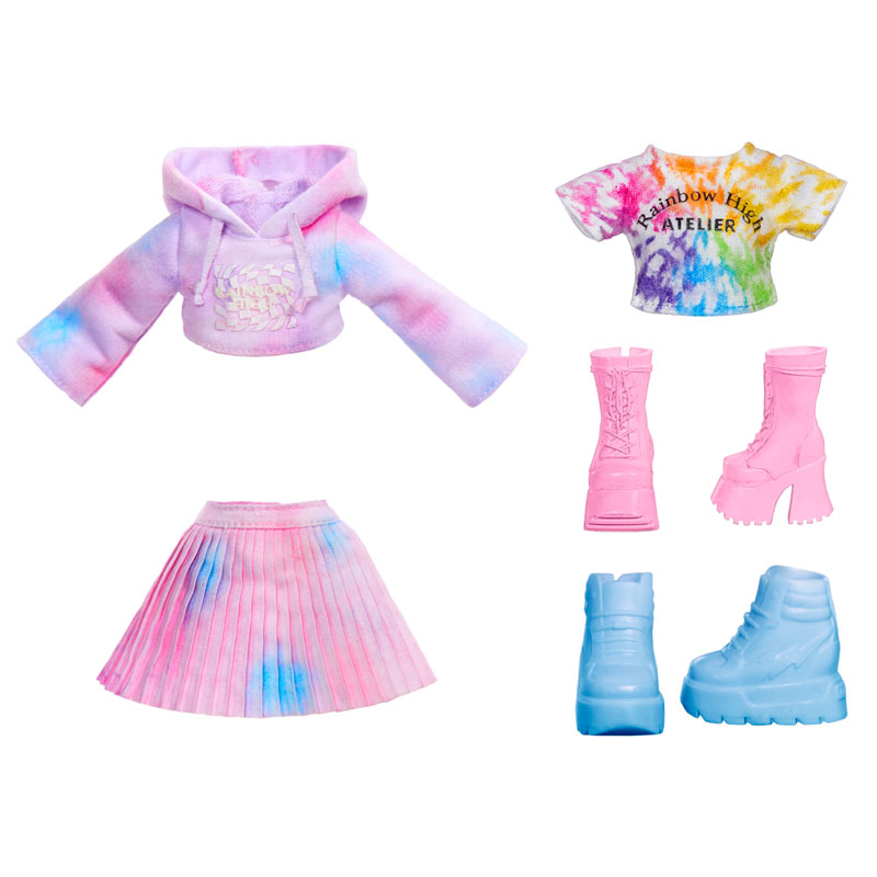 MGA Entertainment Kούκλα Raibow High Set Watercolor & Create Tie Dye (Μωβ Μάτια) 507581-EUC