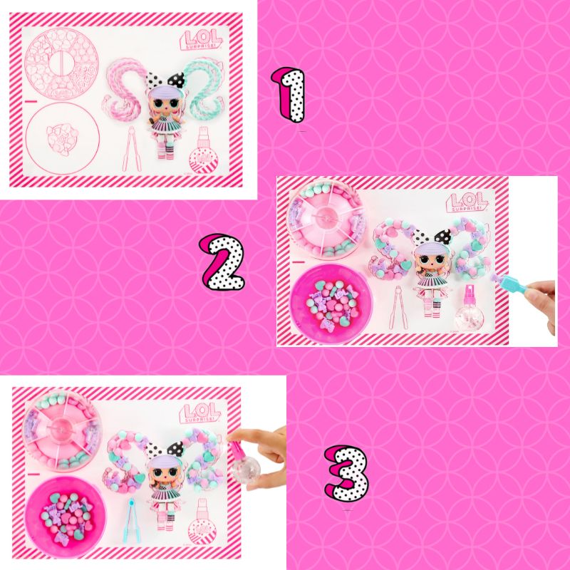 MGA Entertainment L.O.L Surprise Hair Beads Χτενίσματα με χάντρες Κούκλα - Σχέδια 511205-EUC