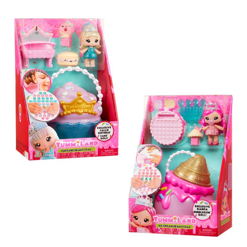MGA Entertainment Yummiland Beauty Bag Playset & Lip Gloss Doll - Σχέδια 546719-EUC