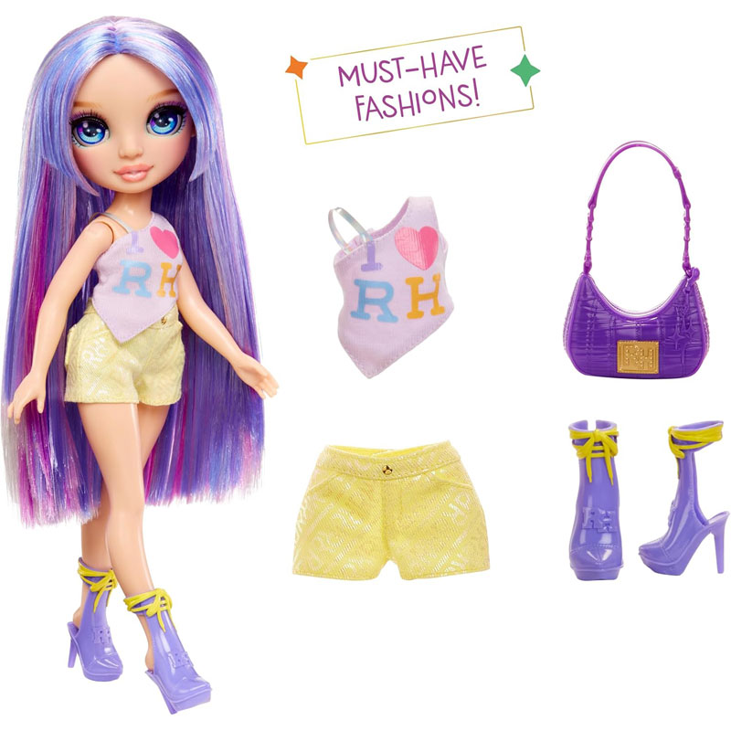 MGA Entertainment Rainbow High My Fashion Style Doll Violet 28cm 547563-EUC