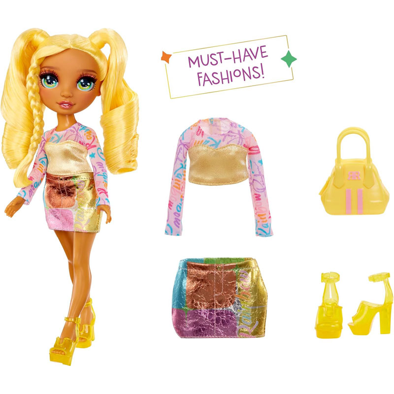 MGA Entertainment Rainbow High My Fashion Style Doll Sunny 28cm 547570-EUC