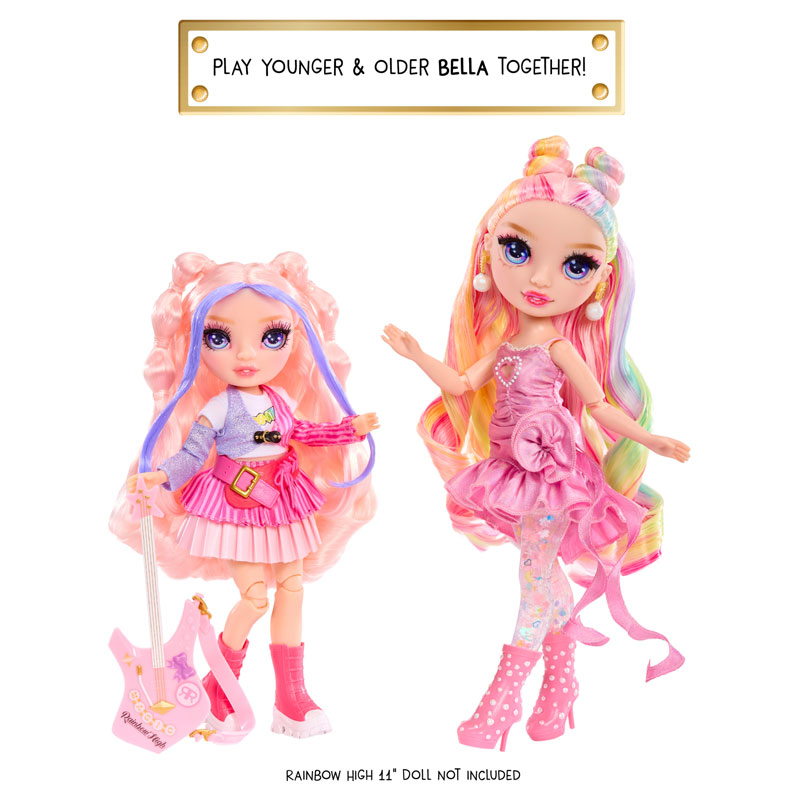 MGA Entertainment Rainbow High Junior Rockband Doll Bella 23cm 565659-EUC