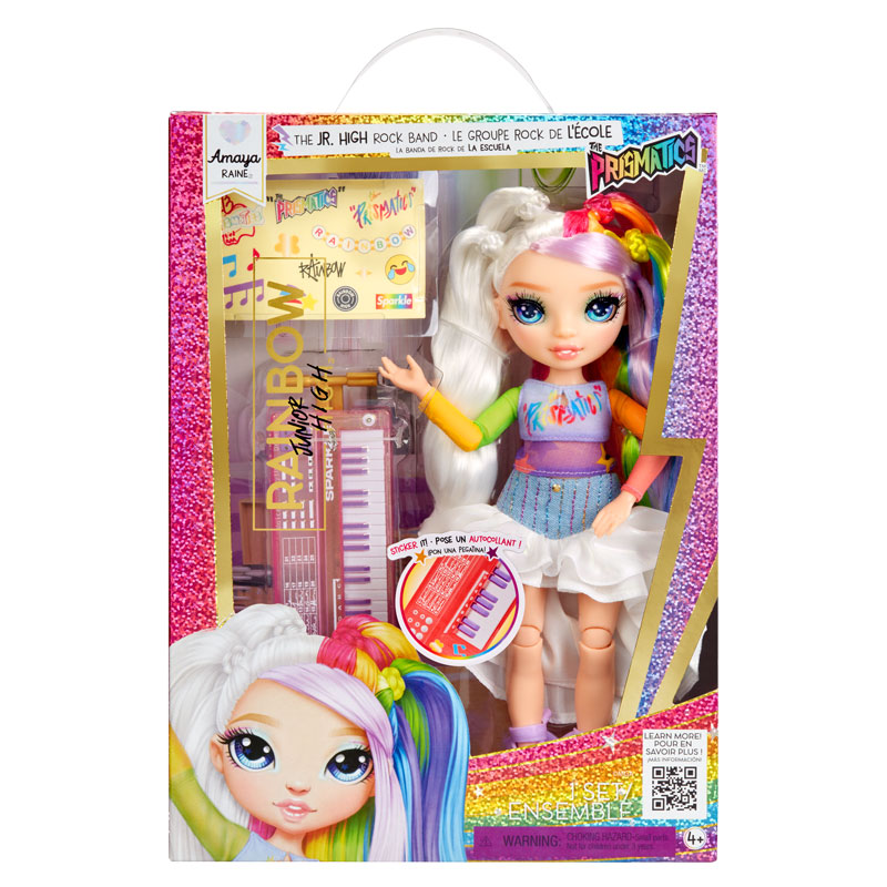 MGA Entertainment Rainbow High Junior Rockband Doll Amaya 23cm 565772-EUC