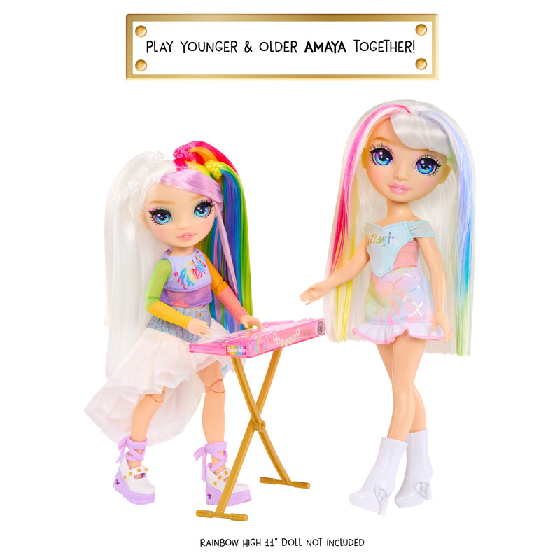 MGA Entertainment Rainbow High Junior Rockband Doll Amaya 23cm 565772-EUC