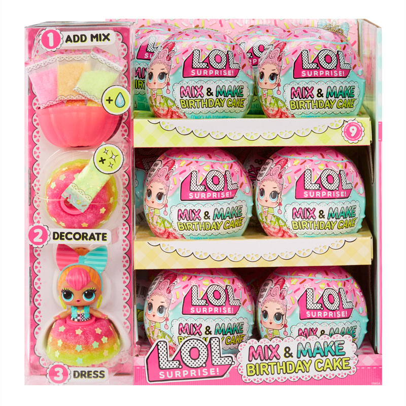 MGA Entertainment L.O.L Surprise Surprise Mix & Make Birthday Cake Κούκλα - Σχέδια 593140EUC