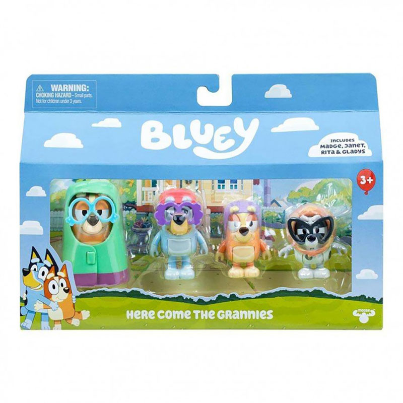 Giochi Preziosi Bluey Φιγούρες 4 Pack "Here Come The Grannies" 6cm BLYB5000