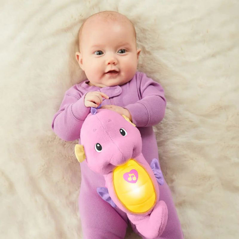 Fisher Price Soothe' N' Glow Ιππόκαμπος, Φωτεινό Αλογάκι Θάλασσας Ροζ DGH73