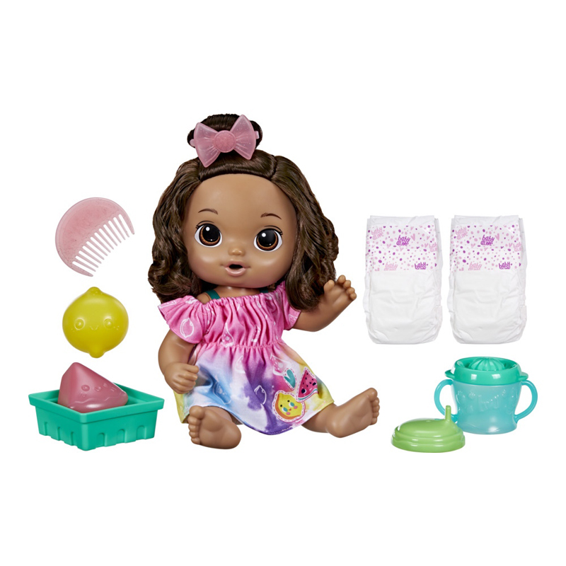 Hasbro Baby Alive Fruity Sips Lemon Brunette Hair F7357