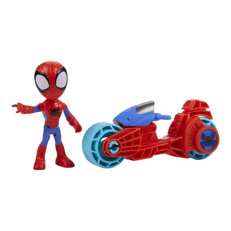 Hasbro Marvel Spidey And His Amazing Friends Spidey 10cm With Motorcycle F7459