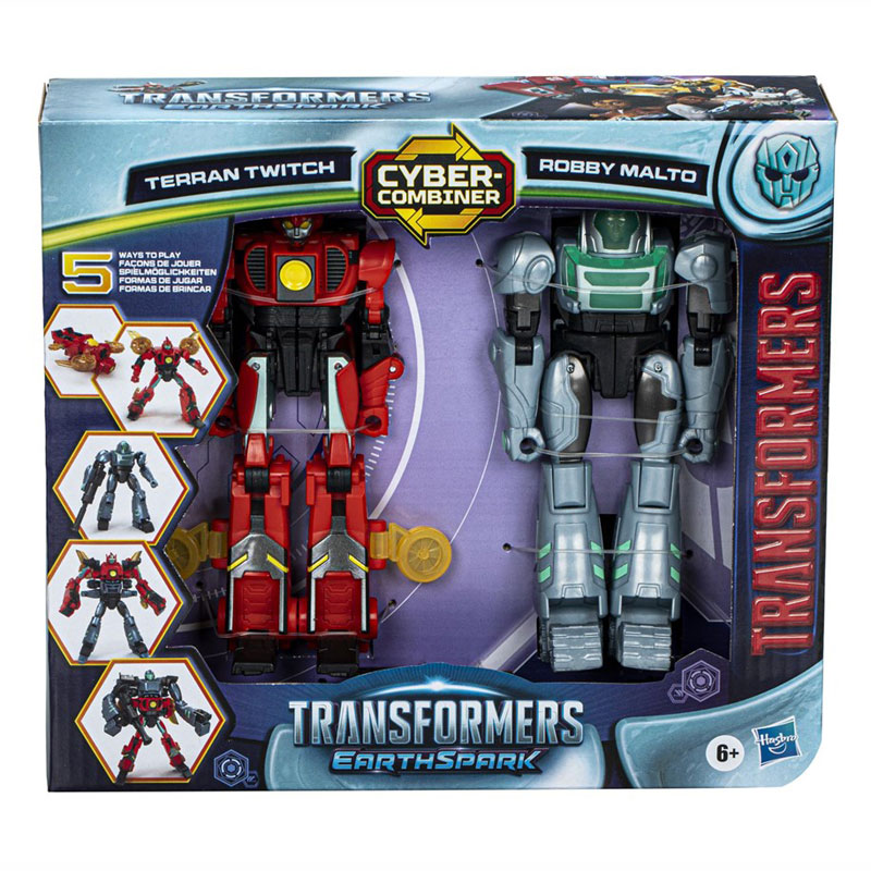 Hasbro Transformers EarthSpark Cyber-Combiner Set 1 Terran Twitch & Robby Malto Figure F8438