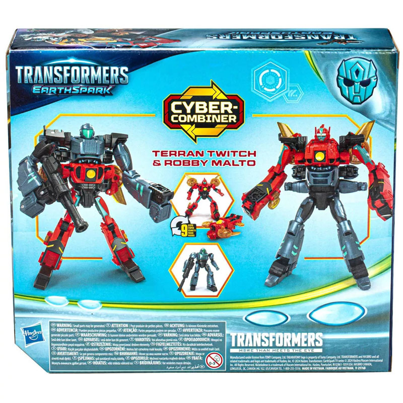 Hasbro Transformers EarthSpark Cyber-Combiner Set 1 Terran Twitch & Robby Malto Figure F8438