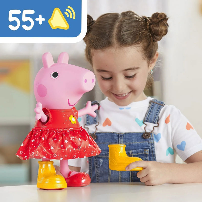 Hasbro Peppa Pig Peppa's Muddy Puddles Party Musical Dancing Διαδραστική Κούκλα 30cm F8873