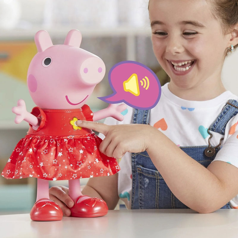 Hasbro Peppa Pig Peppa's Muddy Puddles Party Musical Dancing Διαδραστική Κούκλα 30cm F8873