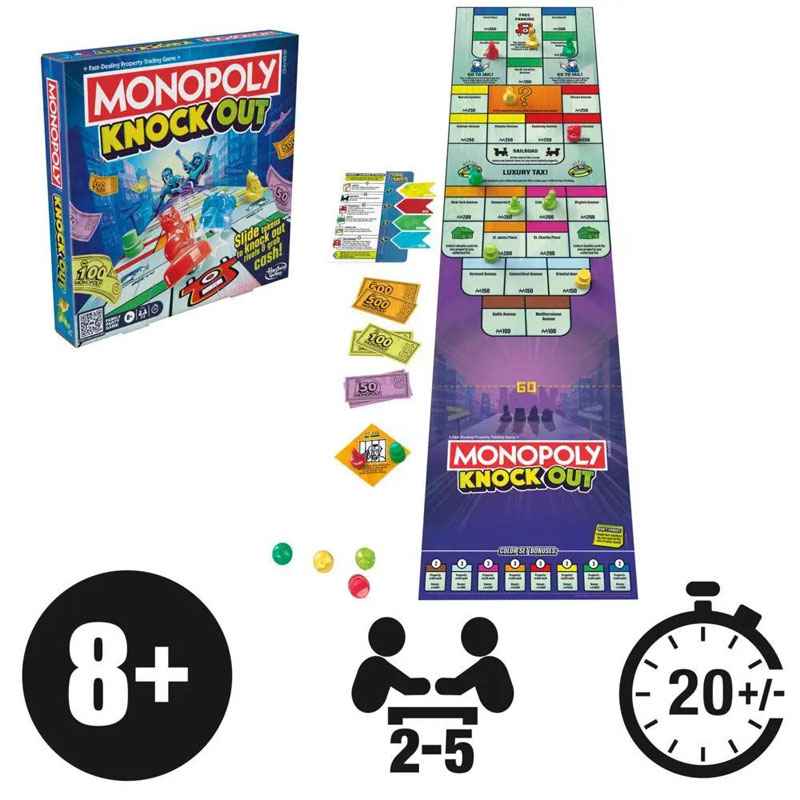 Hasbro Επιτραπέζιο Monopoly Knockout F8995