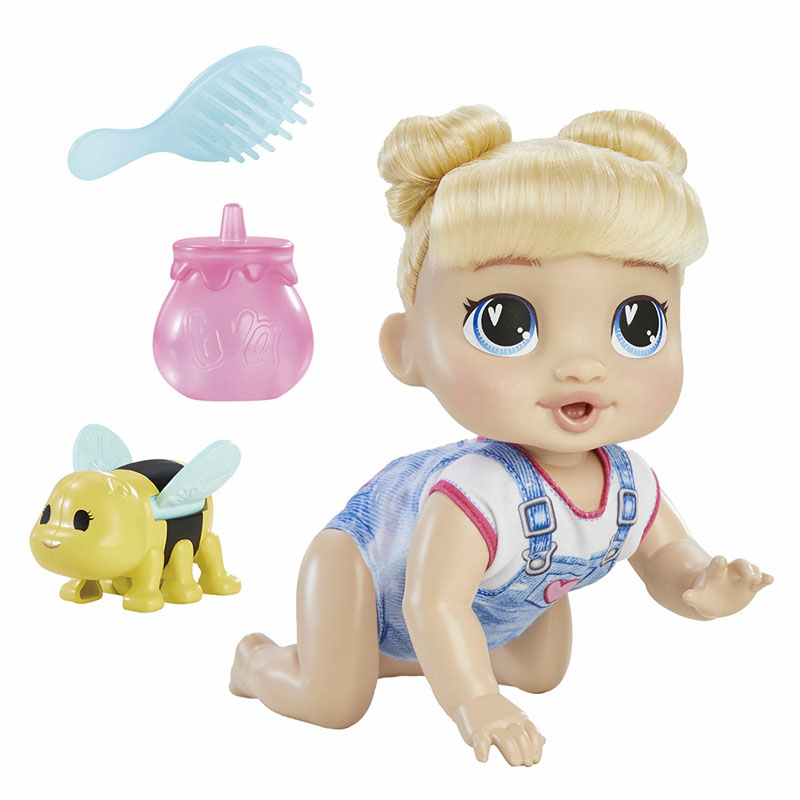 Hasbro Baby Alive Blonde Hair Crawl n' Play  Harper Hugs F9709
