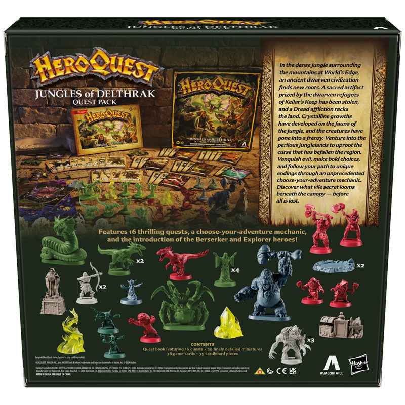 Hasbro Επιτραπέζιο HeroQuest Jungles Jungles of Delthrak Quest Pack - Αγγλική Έκδοση F9907