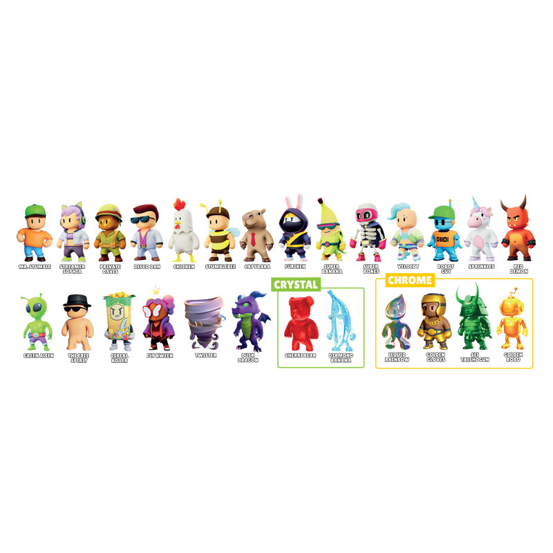 Just Toys Stumble Guys Series 2 3D Mini figures 5cm 5 pack - Σχέδια 0438