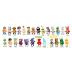 Just Toys Stumble Guys Series 2 3D Mini figures 5cm 5 pack - Σχέδια 0438