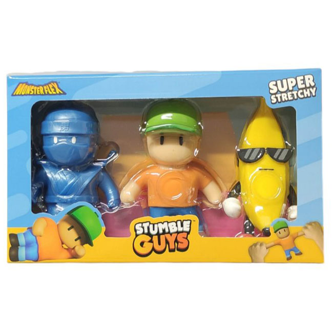 Just Toys Monsterflex Σετ 3 Φιγούρες Stumble Guys 12cm Dynamitron/ Mr. Stumble / Banana Guy 0496