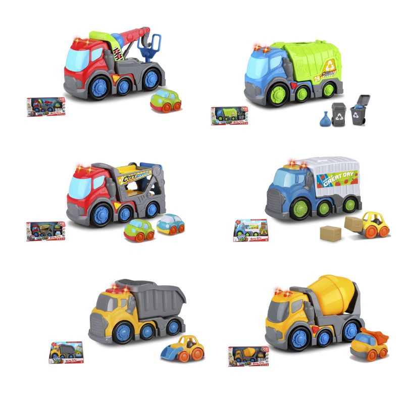 Just Toys Kidz To GO Big Busy City Σετ Όχημα 31εκ & μίνι όχημα - Σχέδια 10358