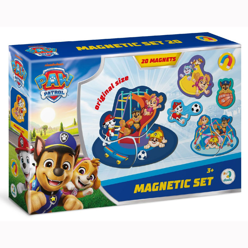 Just Toys Paw Patrol The Playground - Μαγνητικό Σετ με 20 Μαγνήτες 200668