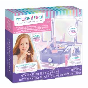 Make It Real Deluxe Light Up Mirrored Vanity and Cosmetic set 2532