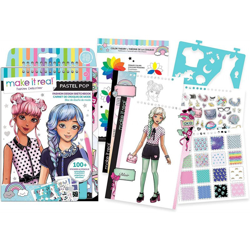 Make it Real Fashion Design Sketchbook  Pastel Pop! 3205
