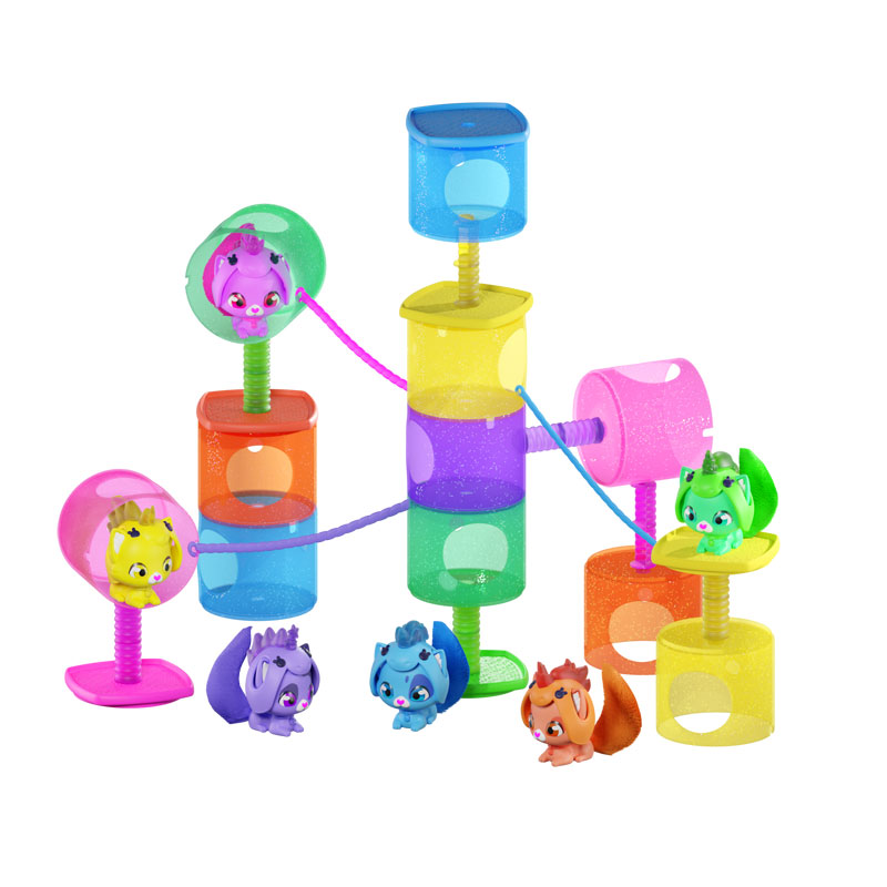 Just Toys Happy Line QT Kitties Rainbow Playset 450009