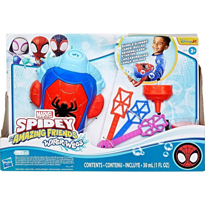 Hasbro Spiderman Spidey And His Amazing Friends Water-Webs Bubble Slinger G0660