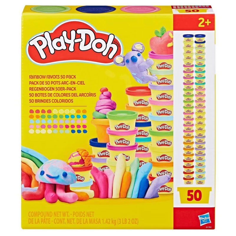 Hasbro Play-Doh Super Rainbow Favors 50 μίνι βαζάκια G1761