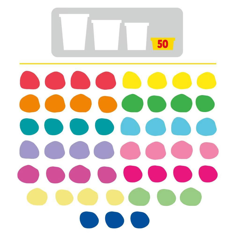 Hasbro Play-Doh Super Rainbow Favors 50 μίνι βαζάκια G1761
