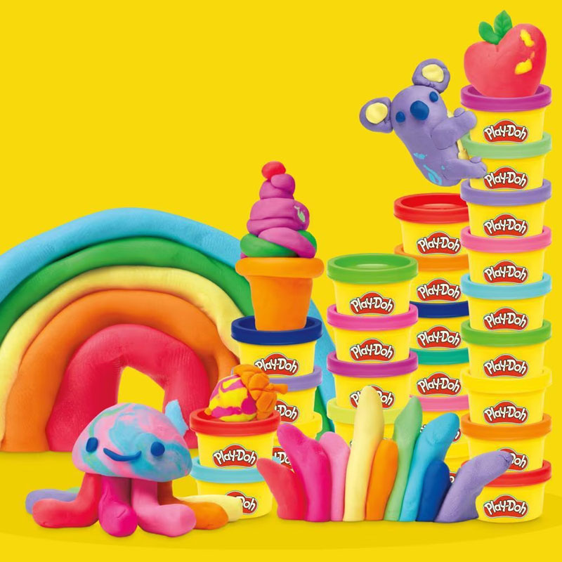 Hasbro Play-Doh Super Rainbow Favors 50 μίνι βαζάκια G1761