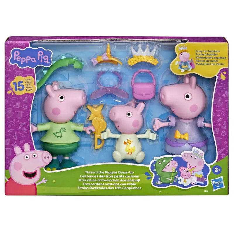 Hasbro Peppa Pig & Friends Φιγούρες Dress Up - Three Little Piggies Dress-Up G2508