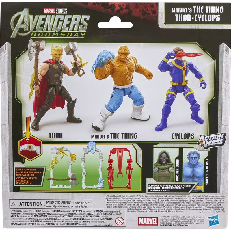 Hasbro Marvel Studios Avengers Doomsday Actionverse Φιγούρες Δράσης 3-pack G2652