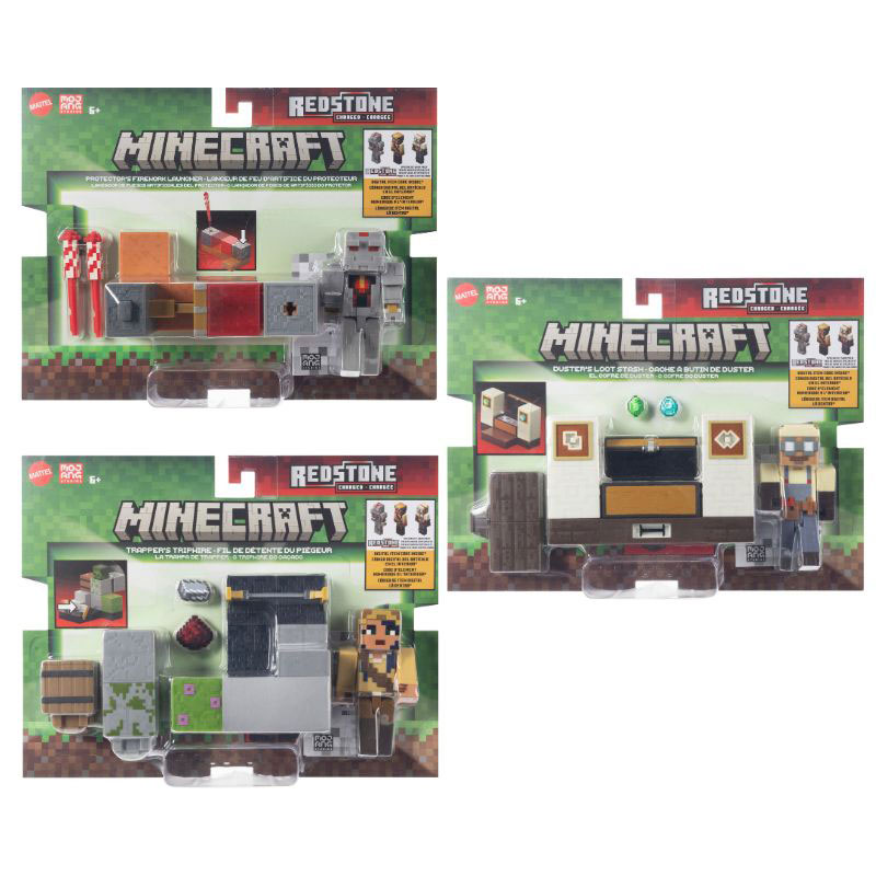 Mattel Minecraft Redstone Charged Φιγούρα με Μηχανισμό Δράσης & Αξεσουάρ - Σχέδια GTT53