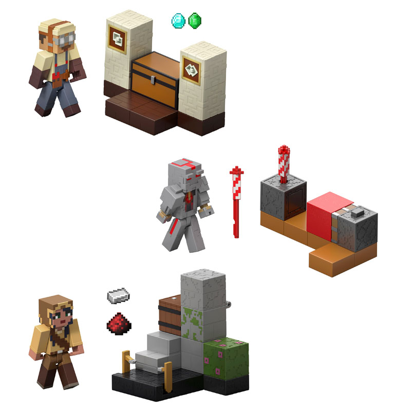 Mattel Minecraft Redstone Charged Φιγούρα με Μηχανισμό Δράσης & Αξεσουάρ - Σχέδια GTT53