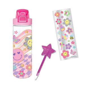 Hot Focus Pop-Open Water Bottle Writing Fun HF412GF