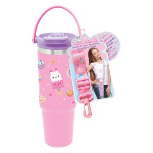 Hot Focus Sweet Stainless Steel Mug Tumbler Shoulder Strap 887ml HF470SW