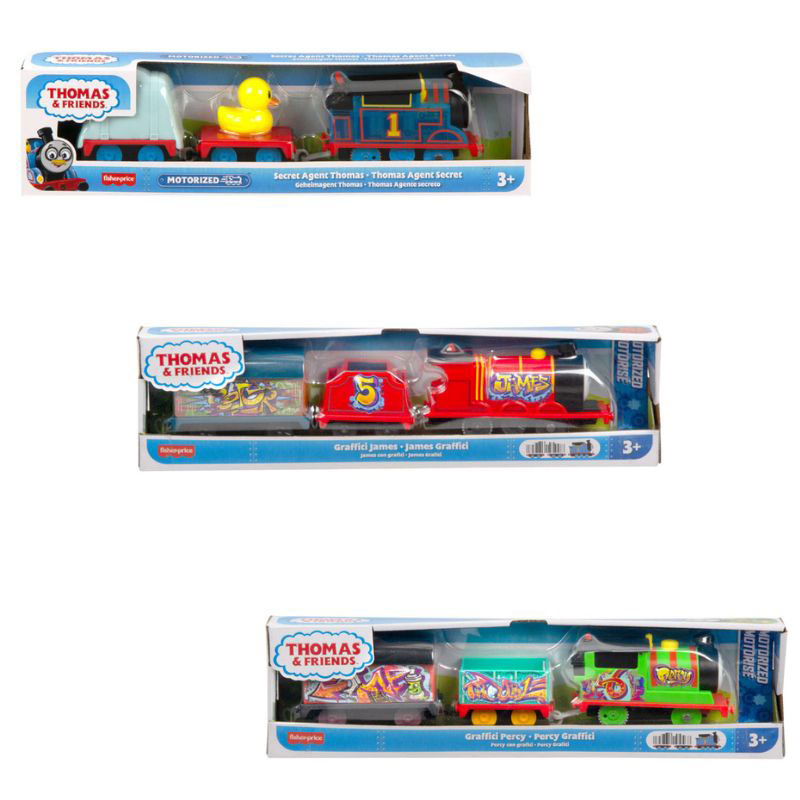 Fisher Price Thomas The Train Τόμας - Μηχανοκίνητα Τρένα με 2 Βαγόνια HFX97