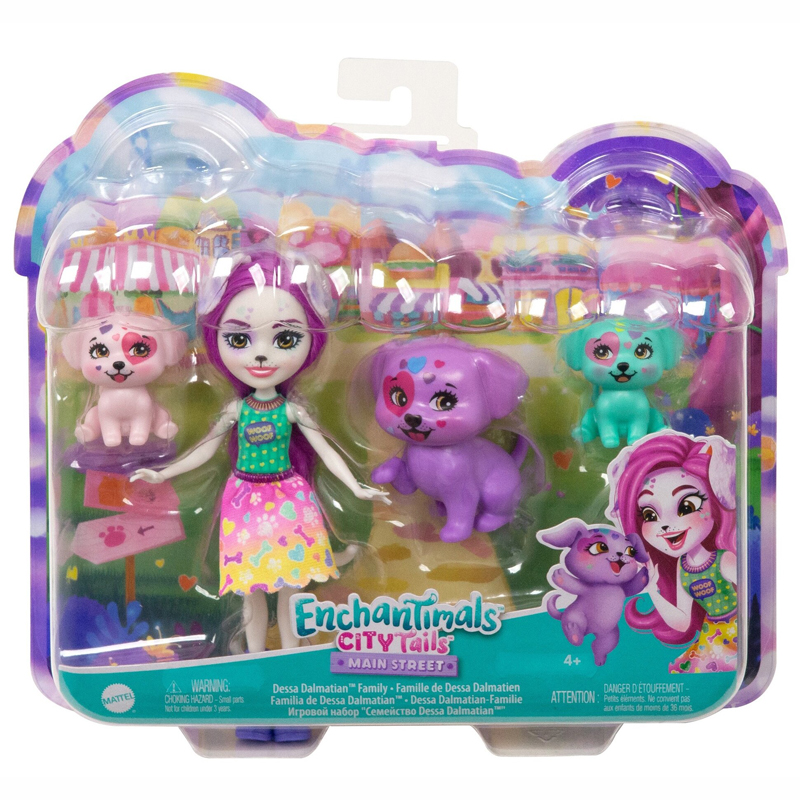 Mattel Enchantimals City Tails - Οικογένεια Δαλματίας ΗΚΝ14