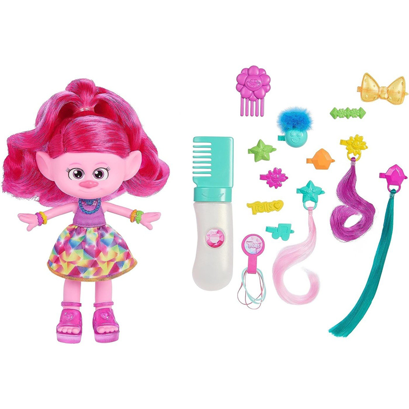 Mattel Dreamworks Trolls 3 Banf Together Strong-Hair-Talen Queen Πόπη Φανταστικά Μαλλιά HNF25