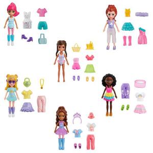 Mattel Polly Pocket - Νέα Κούκλα με μόδες Mini pack -Σχέδια HNF50