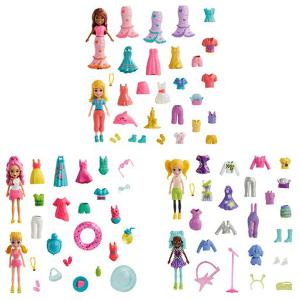 Mattel Polly Pocket - Νέα Κούκλα με μόδες μεγάλο pack -Σχέδια HNF51