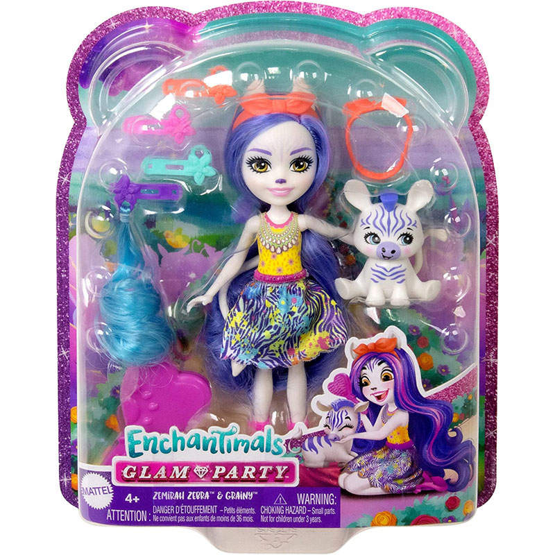 Mattel Enchantimals Glam Party Ζέβρα HNV28