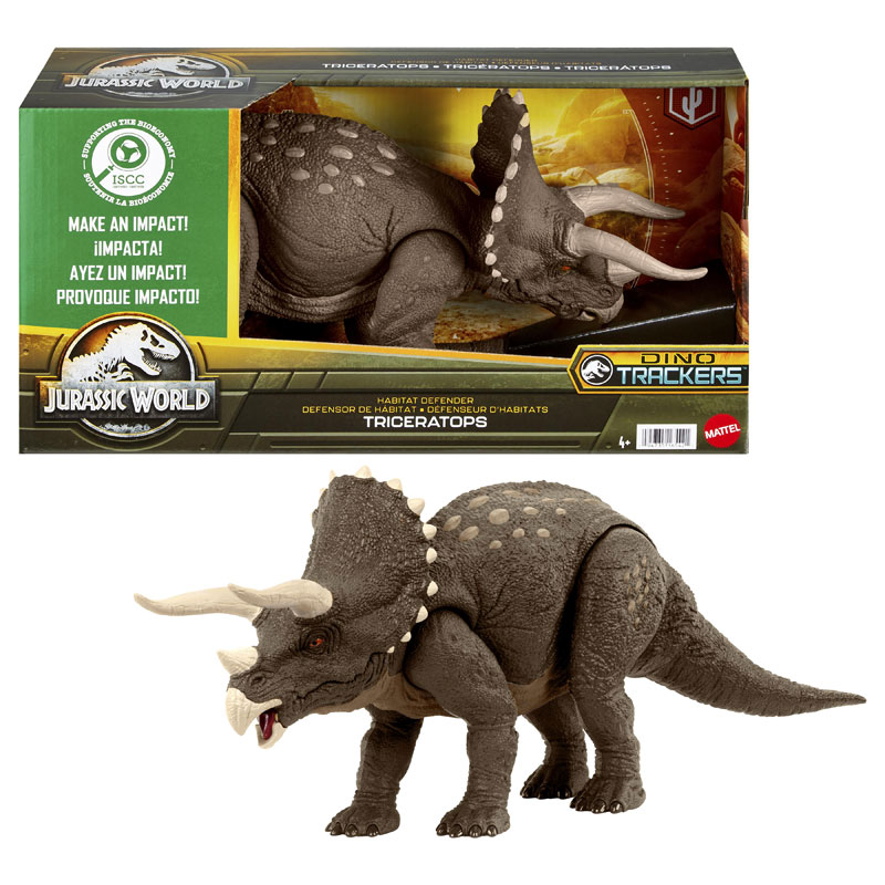 Mattel Jurassic World Δεινόσαυρος Triceratops από ανακυκλωμένο πλαστικό HPP88