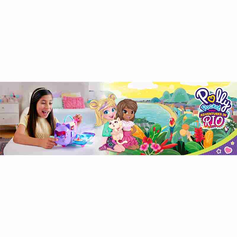 Mattel Polly Pocket Kitty Airways Playset Μίνι Αεροπλάνο Γατάκι HWP19