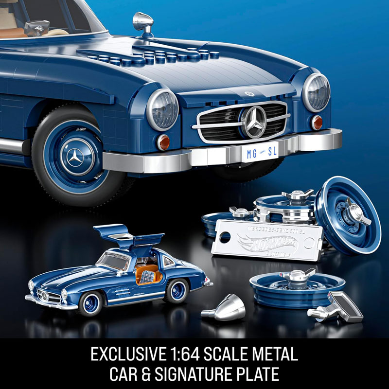 Mattel Brick Shop™ Hot Wheels Premium® Mercedez-Benz® 300SL HWW25